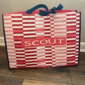 Scout Reusable Shopping Tote with Blue Handles